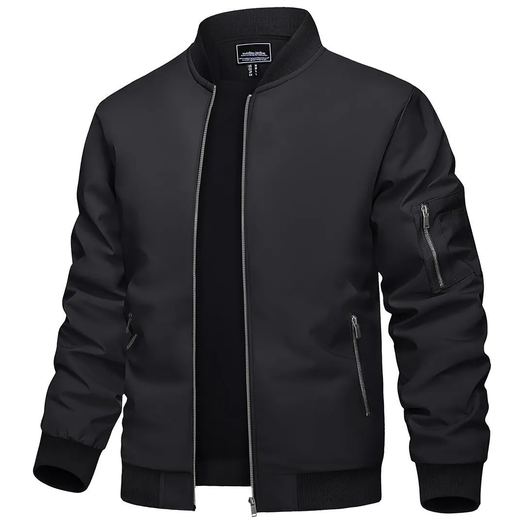 Men's Lightweight Bomber Jackets with Zip Pockets sold by Tacvasen