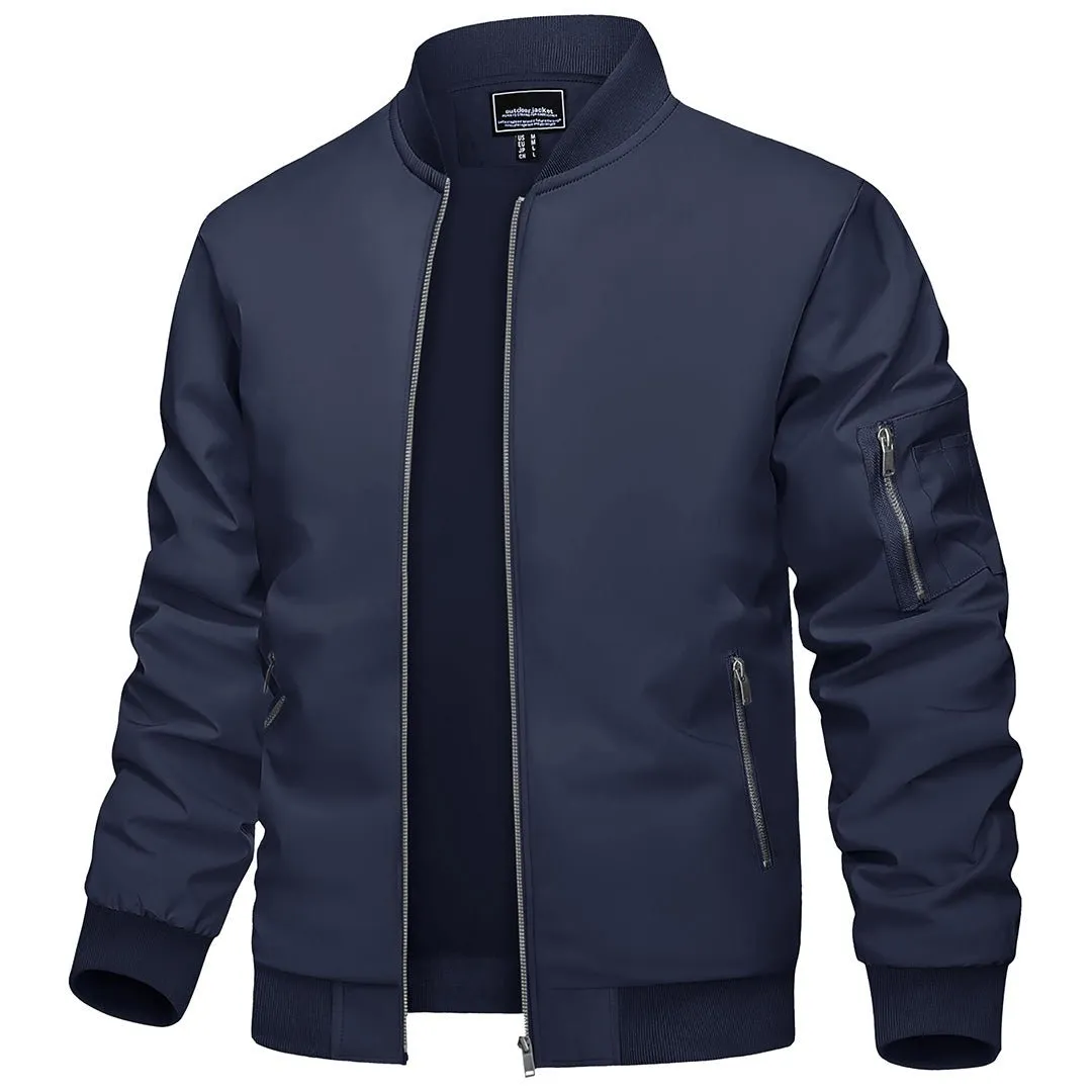 Men's Lightweight Bomber Jackets with Zip Pockets sold by Tacvasen product image thumbnail 5