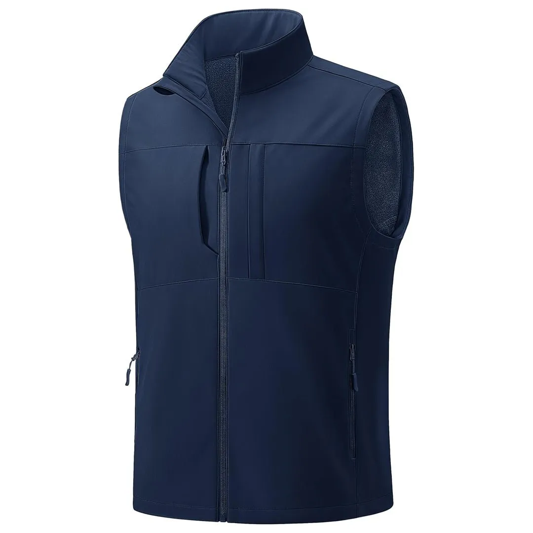 Men's Softshell Vest Windproof Waterproof Lightweight Jacket sold by Tacvasen