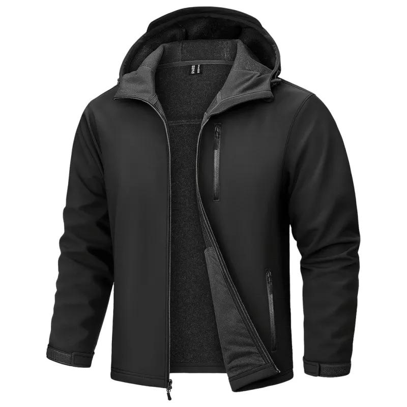 Men's Waterproof Fleece Lined Softshell Outdoor Jacket sold by Tacvasen