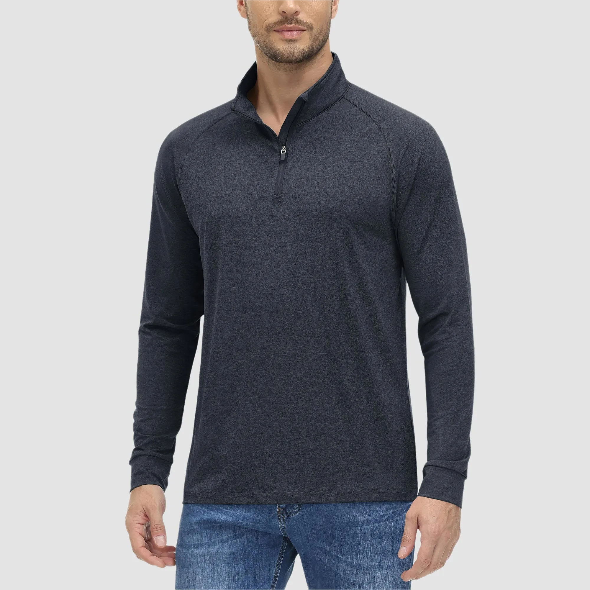 UPF 50+ Sun Protection Quarter Zip Long Sleeve Shirt sold by Tacvasen product image thumbnail 2