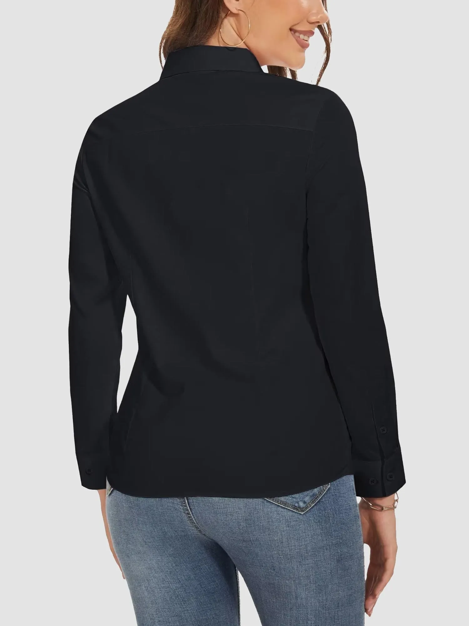 Women's Collared Dress Shirt Casual Office Wear Blouse sold by Tacvasen product image thumbnail 5