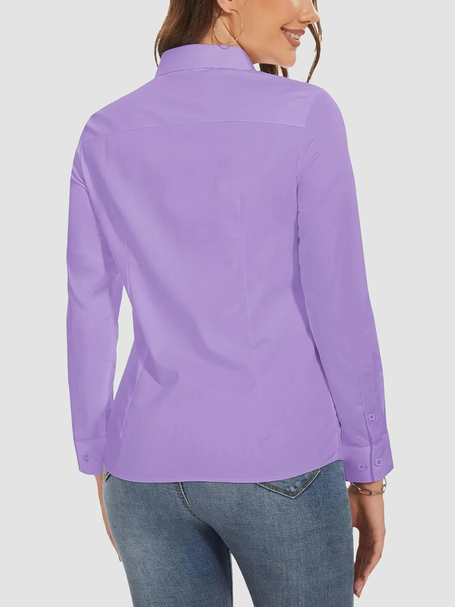 Women's Collared Dress Shirt Casual Office Wear Blouse sold by Tacvasen product image thumbnail 2