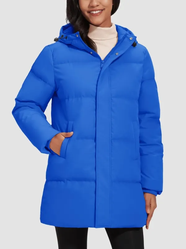 Women's Essential Mid-Length Down Jacket for Winter made by Tacvasen
