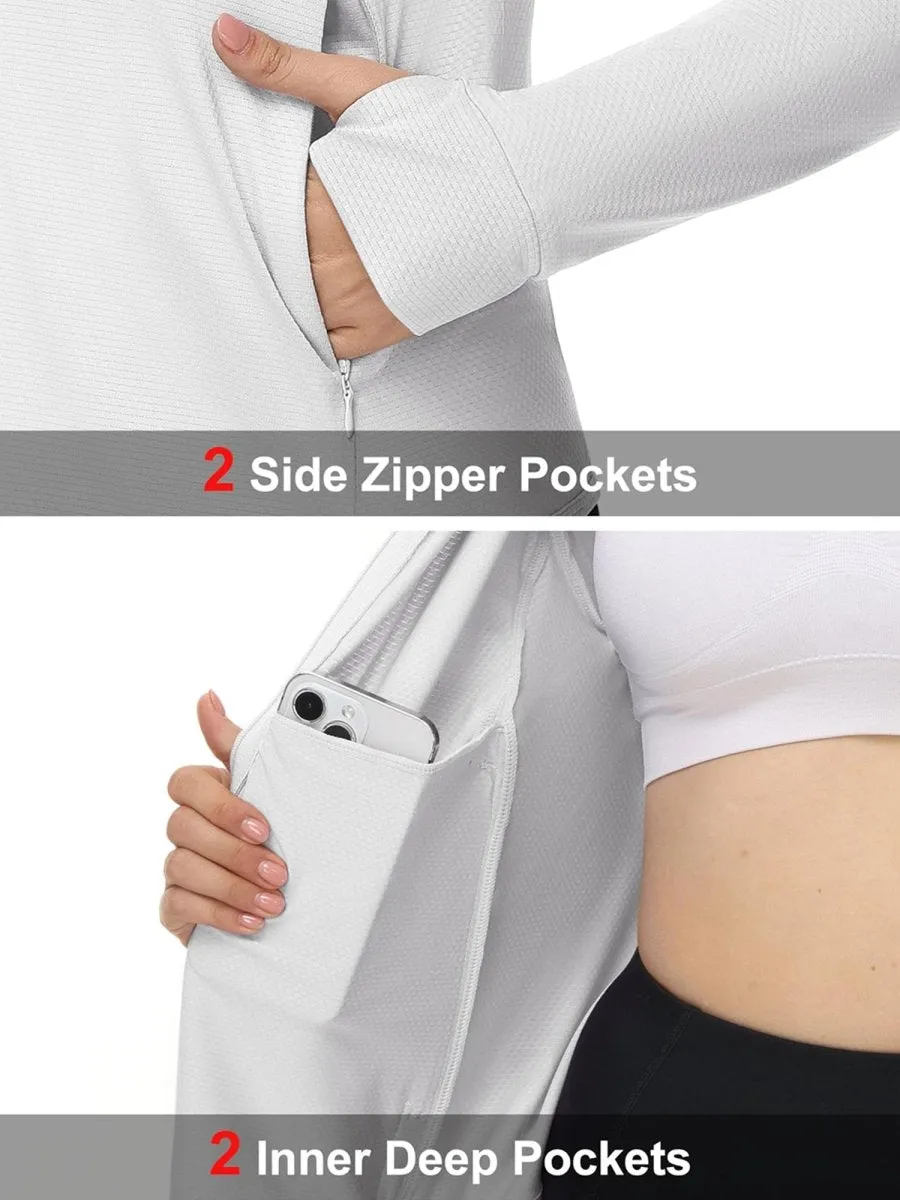Women's UPF 50+ Lightweight Zip Up Jackets sold by Tacvasen product image thumbnail 3