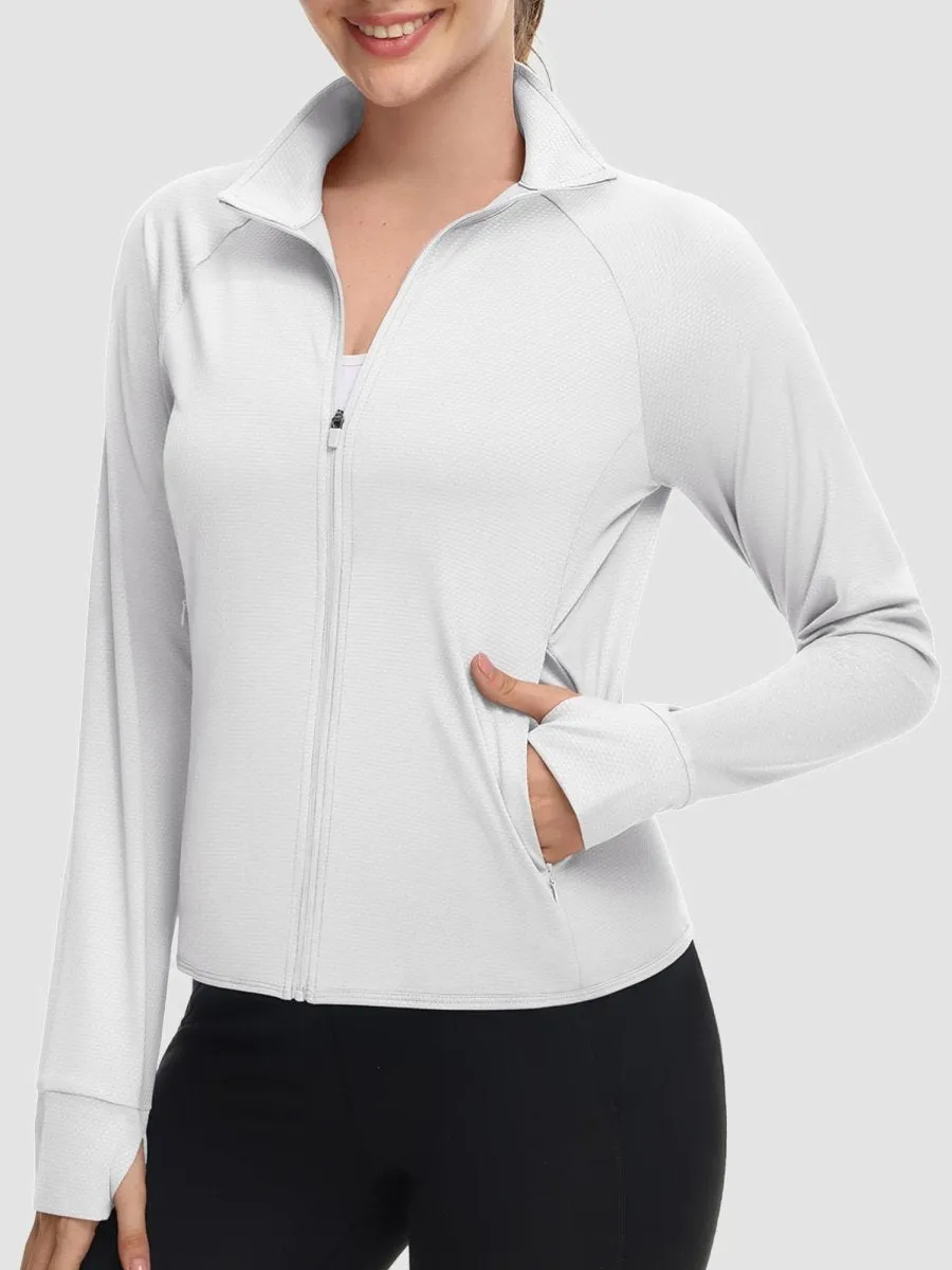 Women's UPF 50+ Lightweight Zip Up Jackets sold by Tacvasen