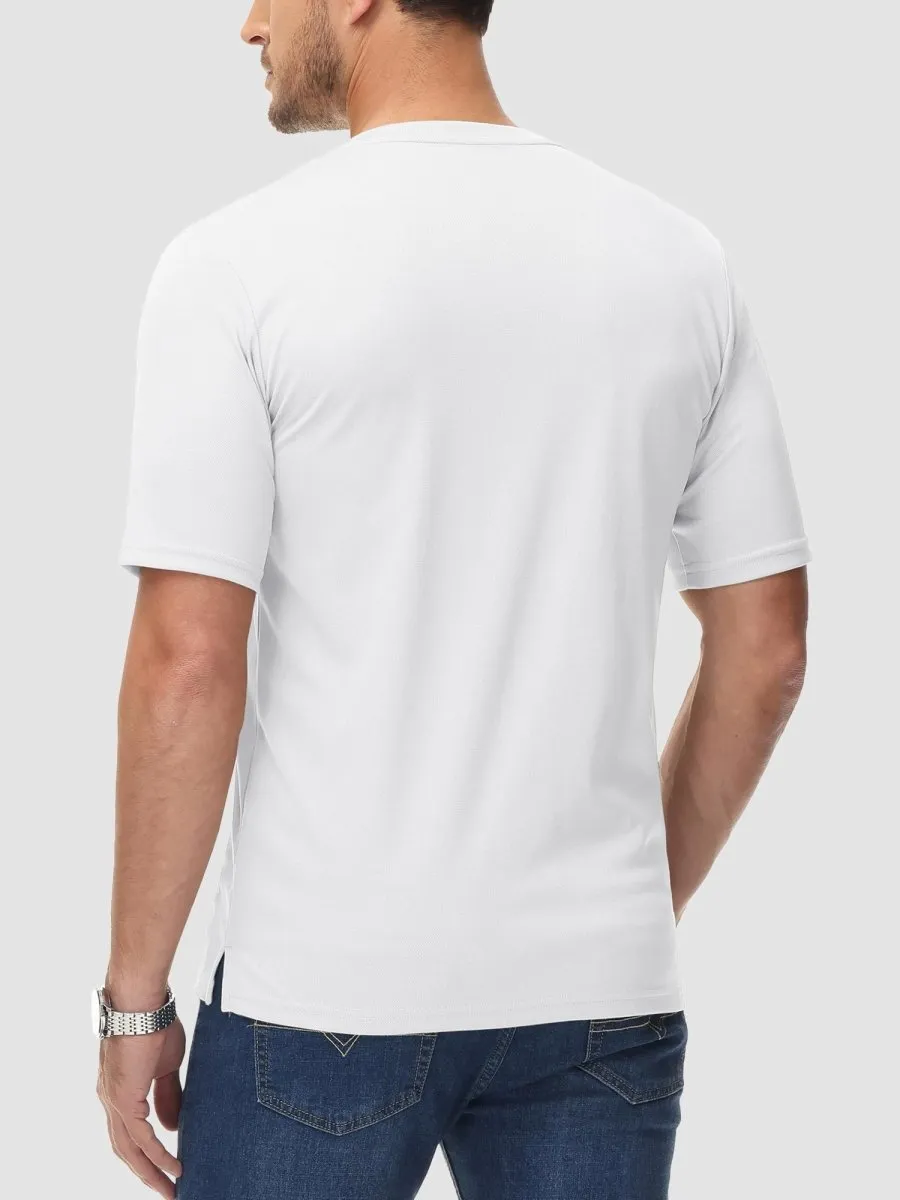 Men's Henley Shirt Short Sleeve T-shirts sold by Tacvasen product image thumbnail 2
