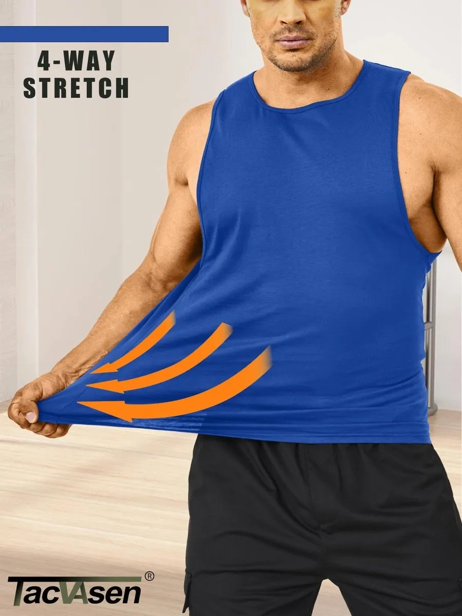 Men's Tank Tops Cotton Sleeveless Wide-Armhole Shirt sold by Tacvasen product image thumbnail 4