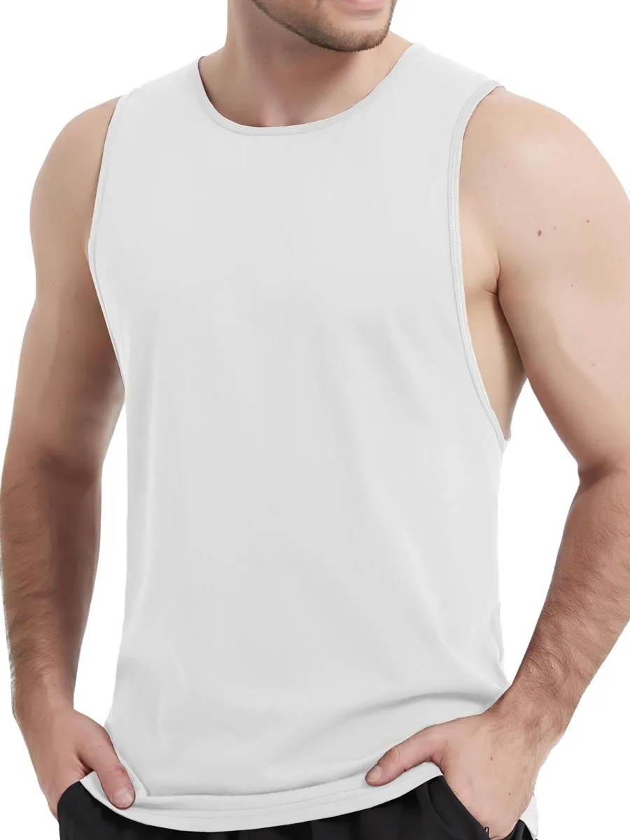 Men's Tank Tops Cotton Sleeveless Wide-Armhole Shirt sold by Tacvasen