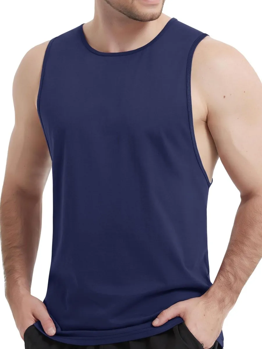 Men's Tank Tops Cotton Sleeveless Wide-Armhole Shirt sold by Tacvasen product image thumbnail 5