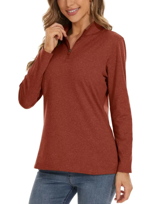Women's Golf Pullover 1/4 Zip Fleece Sweatshirt made by Tacvasen