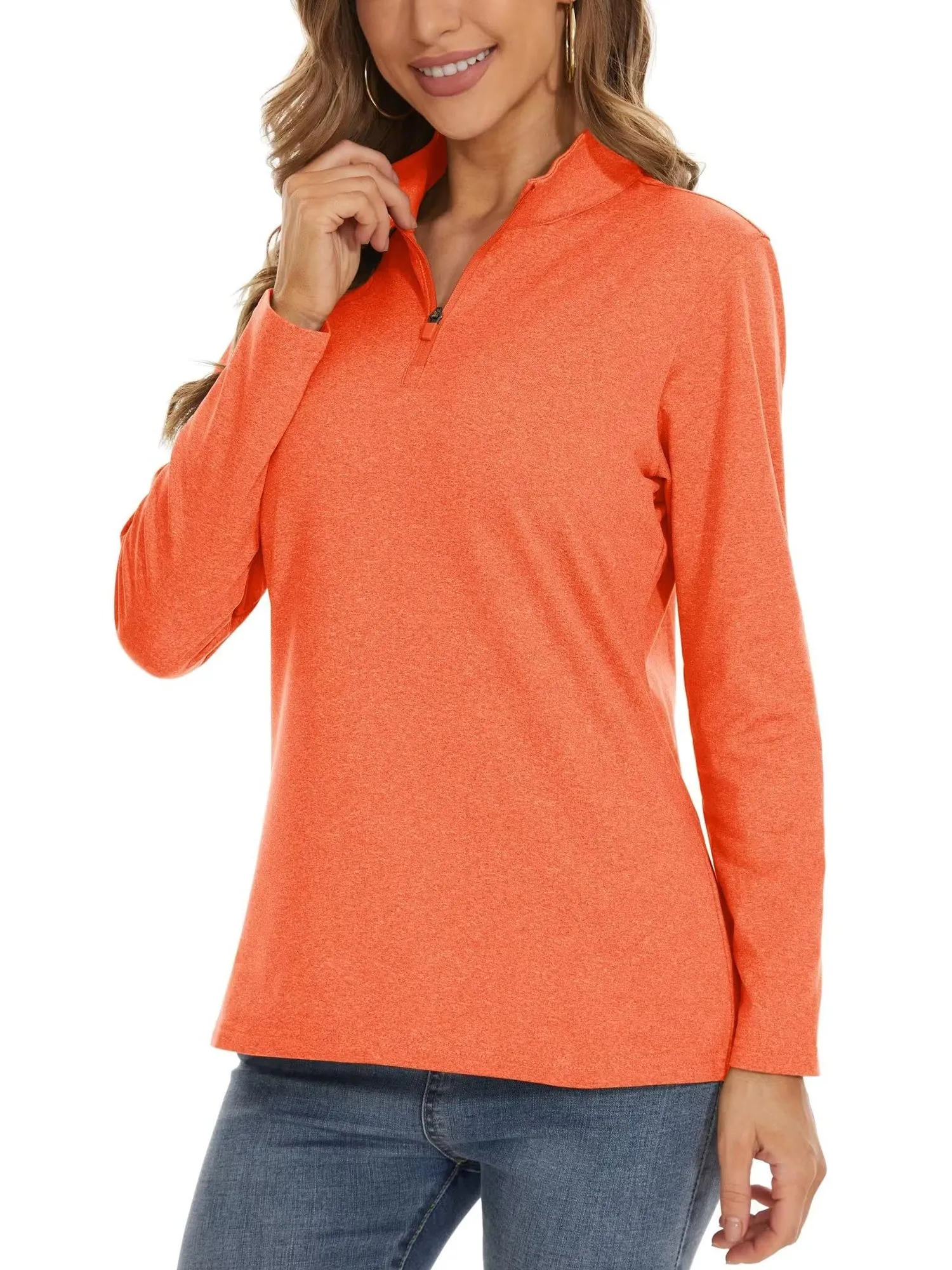 Women's Golf Pullover 1/4 Zip Fleece Sweatshirt sold by Tacvasen product image thumbnail 3