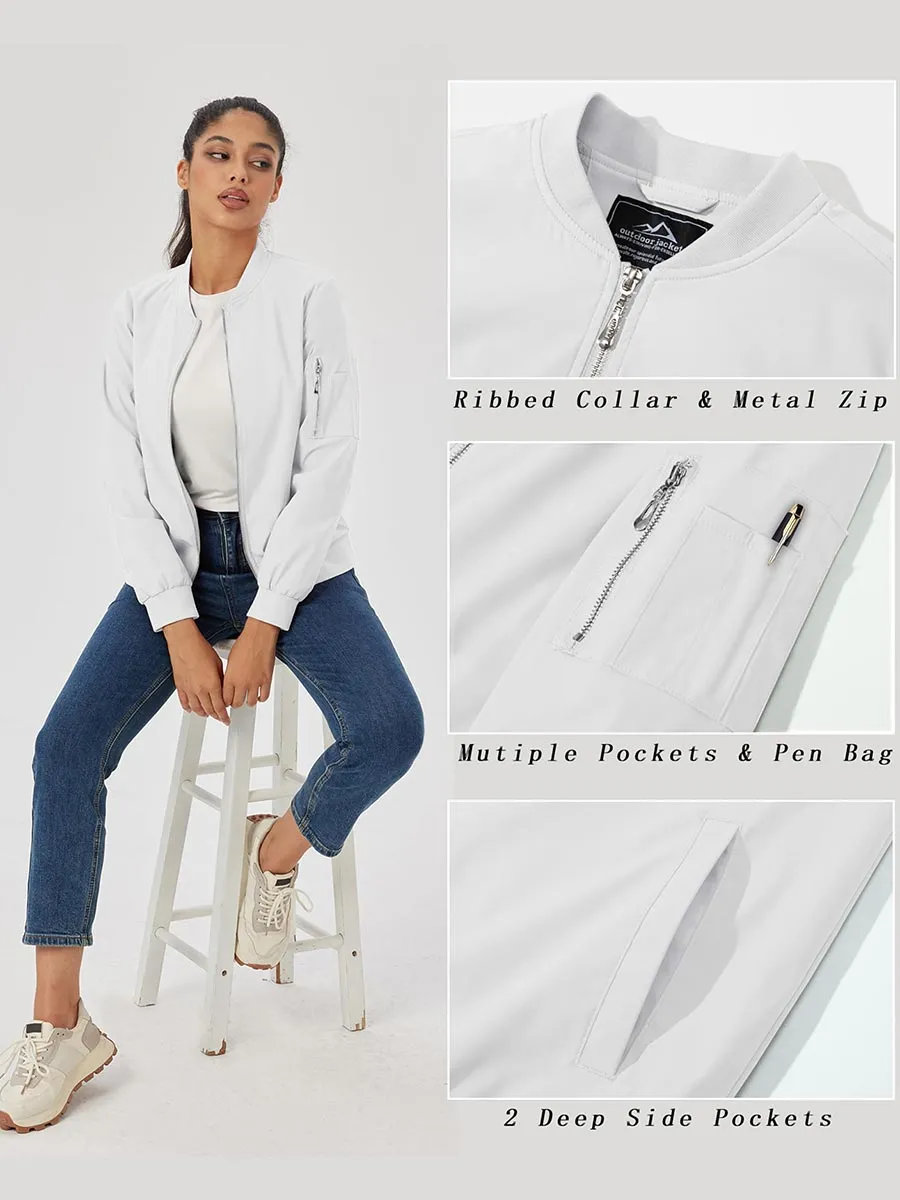 Women's Bomber Jackets Lightweight Casual Jacket sold by Tacvasen product image thumbnail 4
