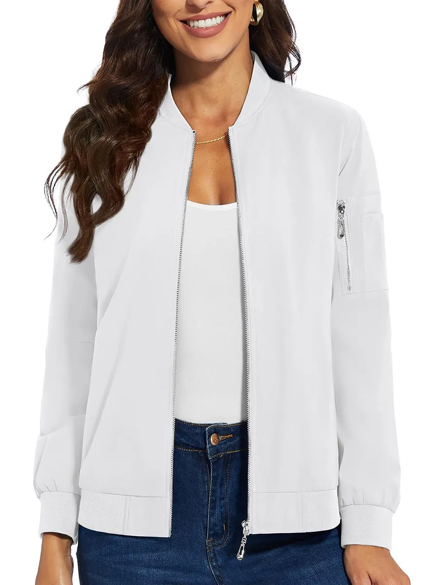 Women's Bomber Jackets Lightweight Casual Jacket sold by Tacvasen product image thumbnail 3