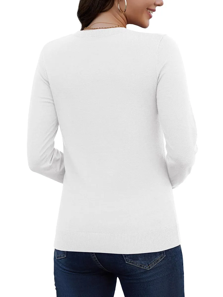 Women's V Neck Sweater Spring Casual Long Sleeve sold by Tacvasen product image thumbnail 4