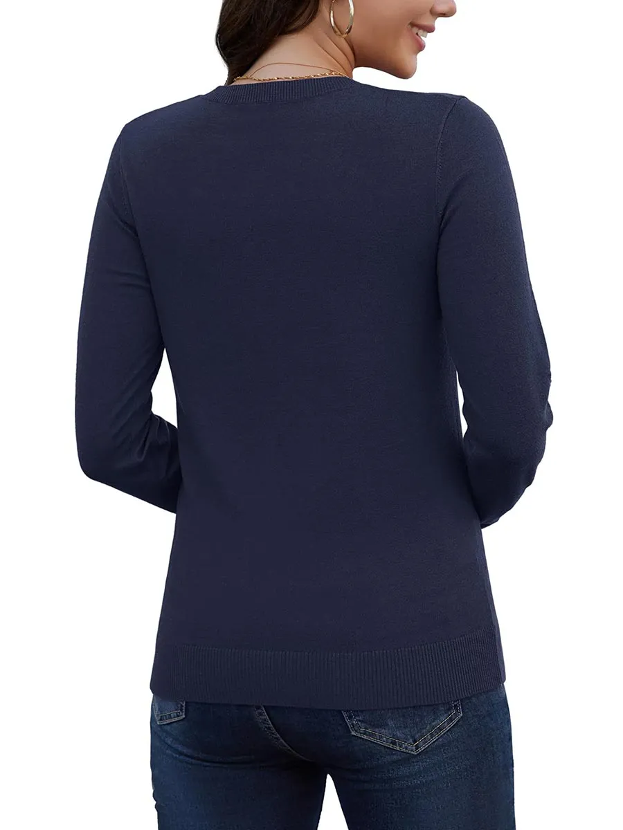 Women's V Neck Sweater Spring Casual Long Sleeve sold by Tacvasen product image thumbnail 2