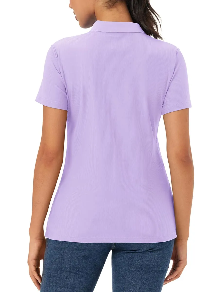Women's Polo Sun Protection UV SPF Outdoor Short Sleeve sold by Tacvasen product image thumbnail 2