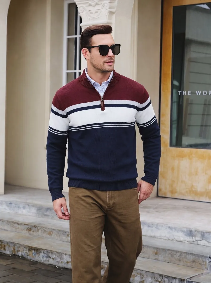 Men's Sweaters 1/4 Zip Cotton Sweater sold by Tacvasen product image thumbnail 2