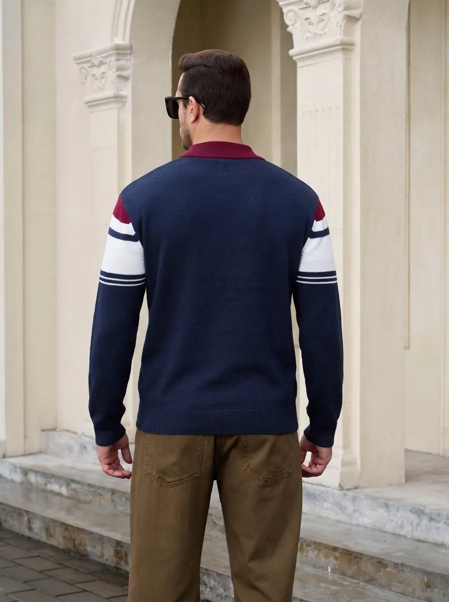 Men's Sweaters 1/4 Zip Cotton Sweater sold by Tacvasen product image thumbnail 3