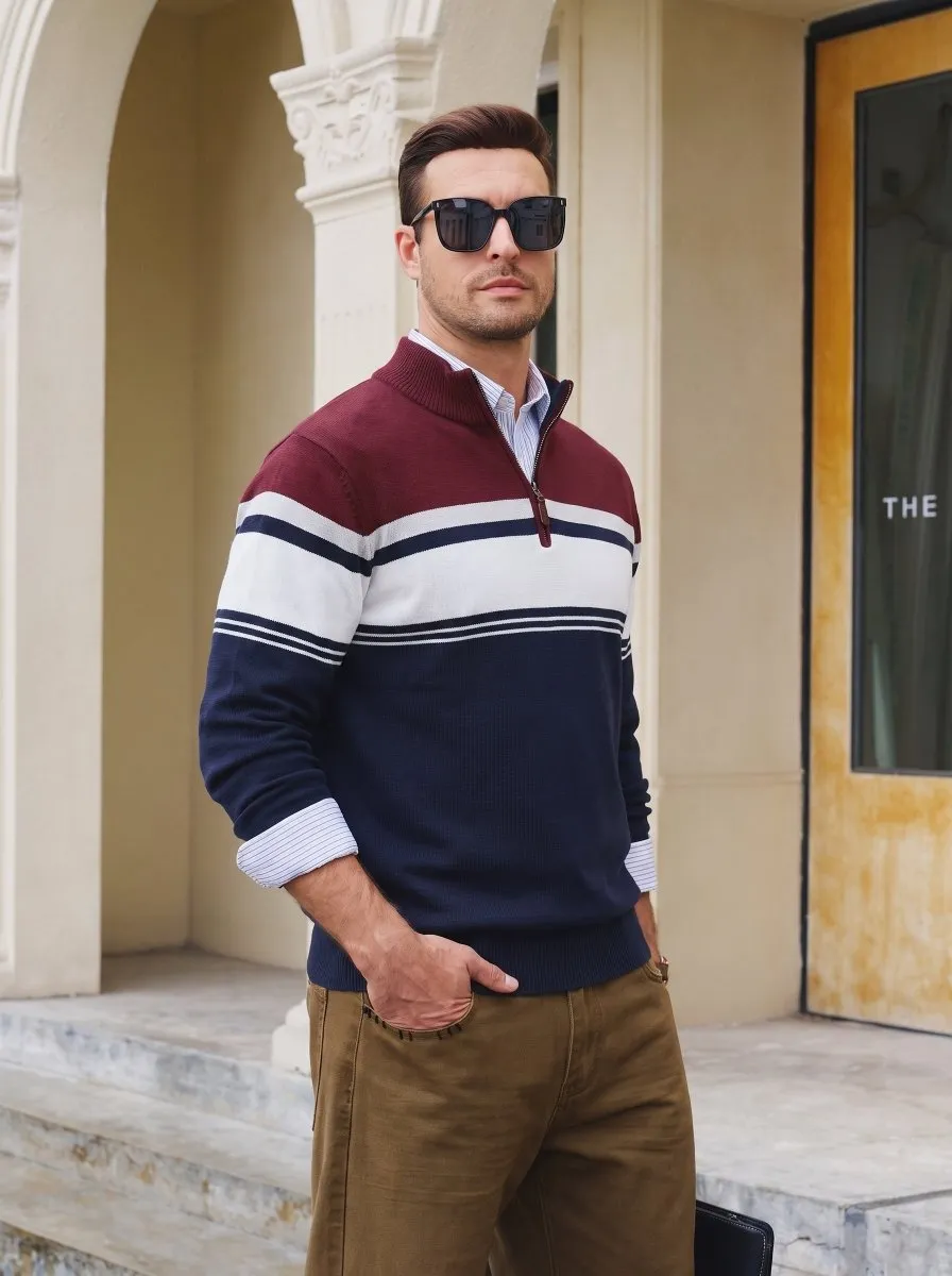 Men's Sweaters 1/4 Zip Cotton Sweater sold by Tacvasen product image thumbnail 4