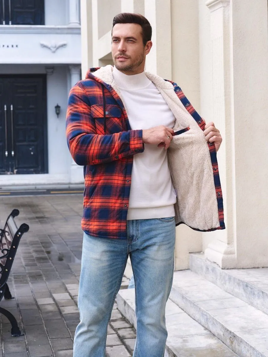 Men's Flannel Plaid Shirt Jacket With 5 Pockets sold by Tacvasen product image thumbnail 3