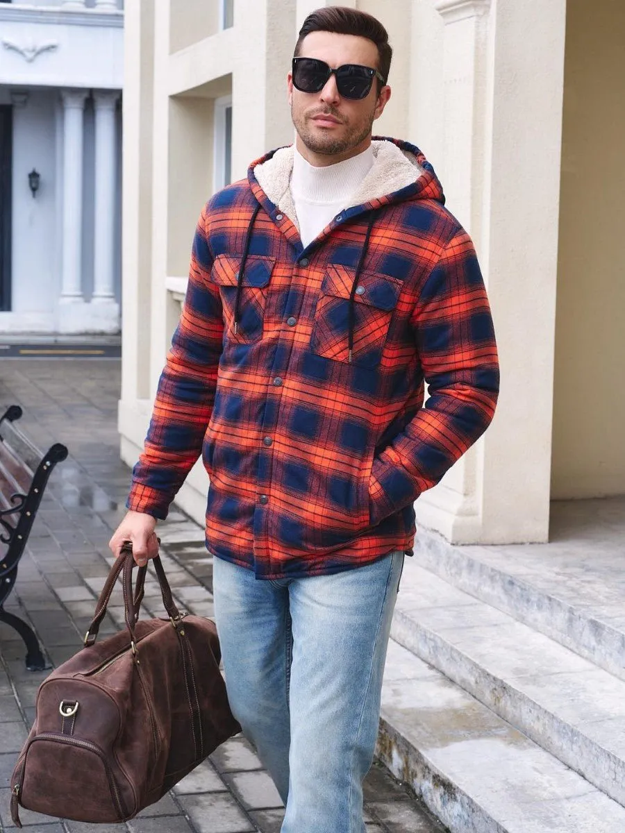 Men's Flannel Plaid Shirt Jacket With 5 Pockets sold by Tacvasen product image thumbnail 4