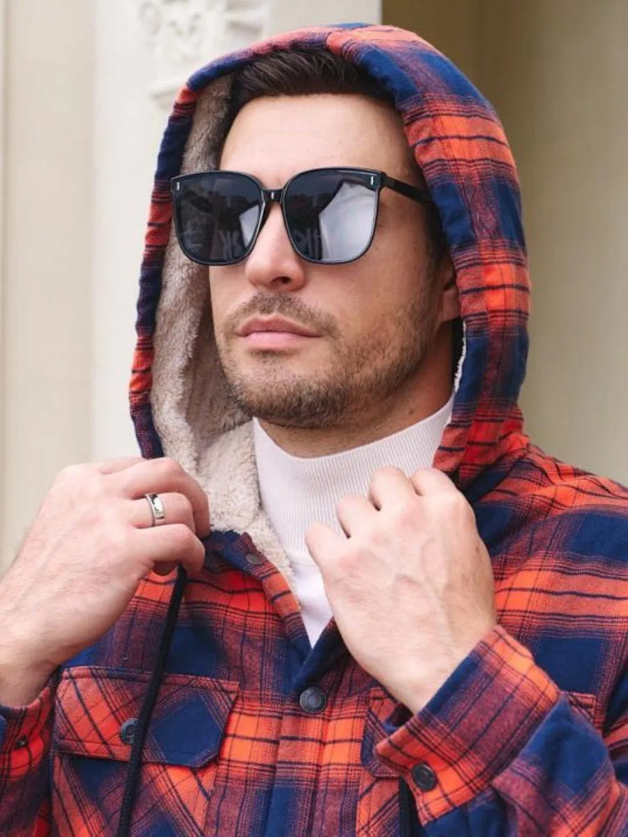 Men's Flannel Plaid Shirt Jacket With 5 Pockets sold by Tacvasen product image thumbnail 5