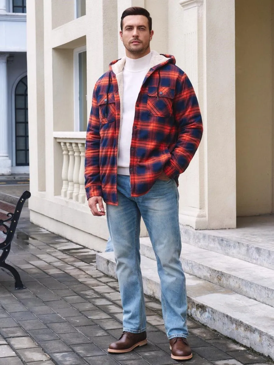 Men's Flannel Plaid Shirt Jacket With 5 Pockets sold by Tacvasen product image thumbnail 2