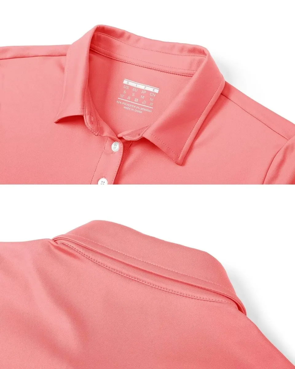 Women's Quick Dry UPF 50+ Long Sleeve Polo Shirts sold by Tacvasen product image thumbnail 5
