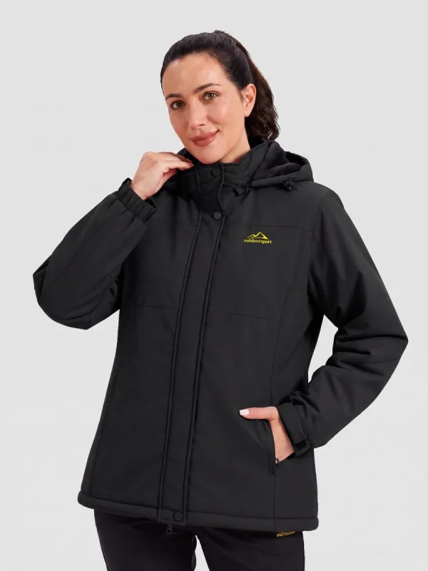 Women's Waterproof Ski Snow Warm Fleece Lined Jacket made by Tacvasen