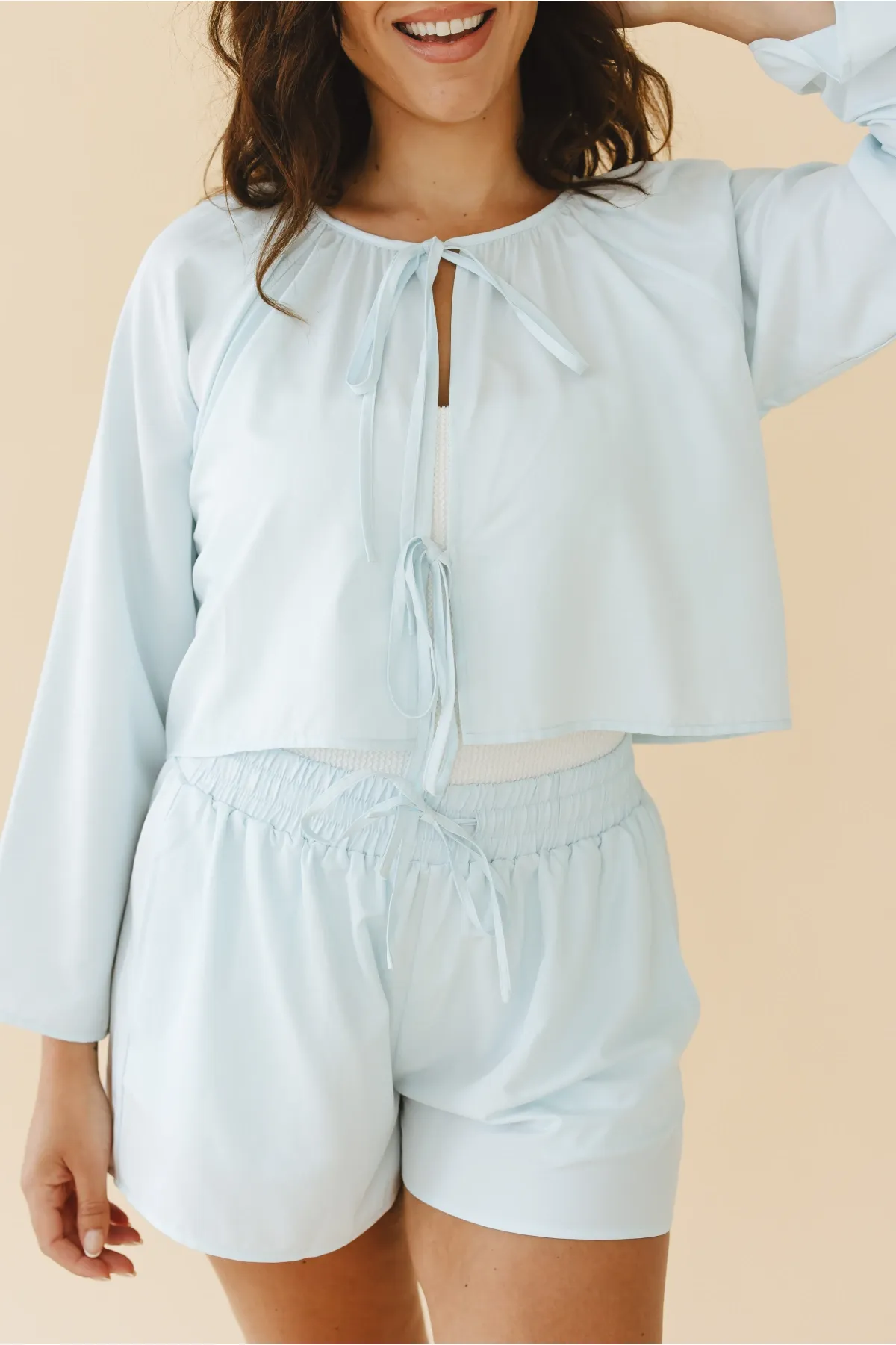 Georgie Front-Tie Top in Blue sold by Tied Sunwear product image thumbnail 3