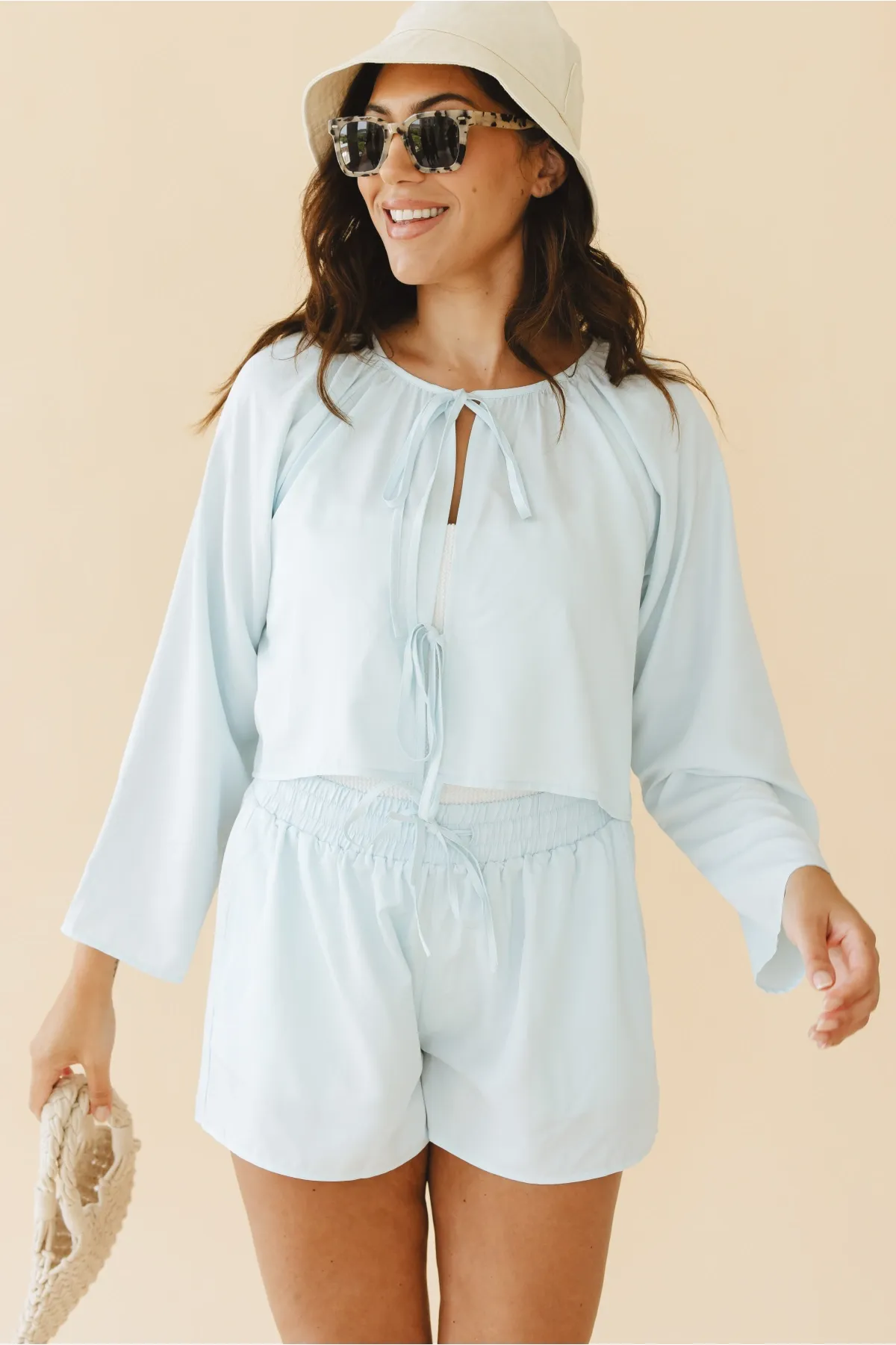 Georgie Front-Tie Top in Blue sold by Tied Sunwear product image thumbnail 5