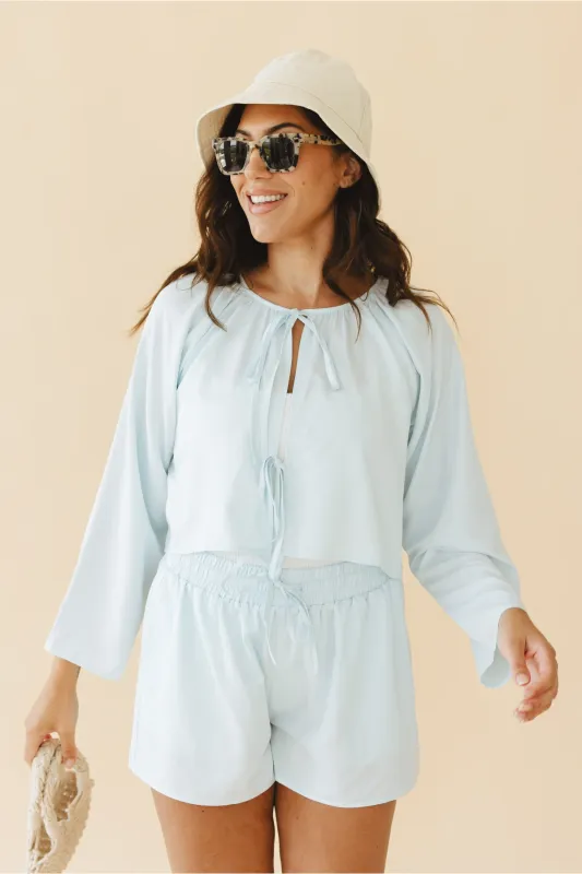 Jill Shorts in Blue sold by Tied Sunwear