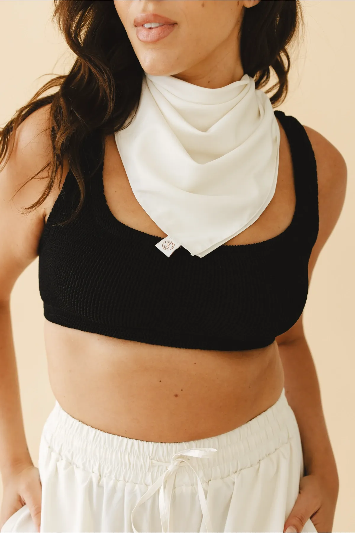 The Sunscarf in Cream sold by Tied Sunwear product image thumbnail 5