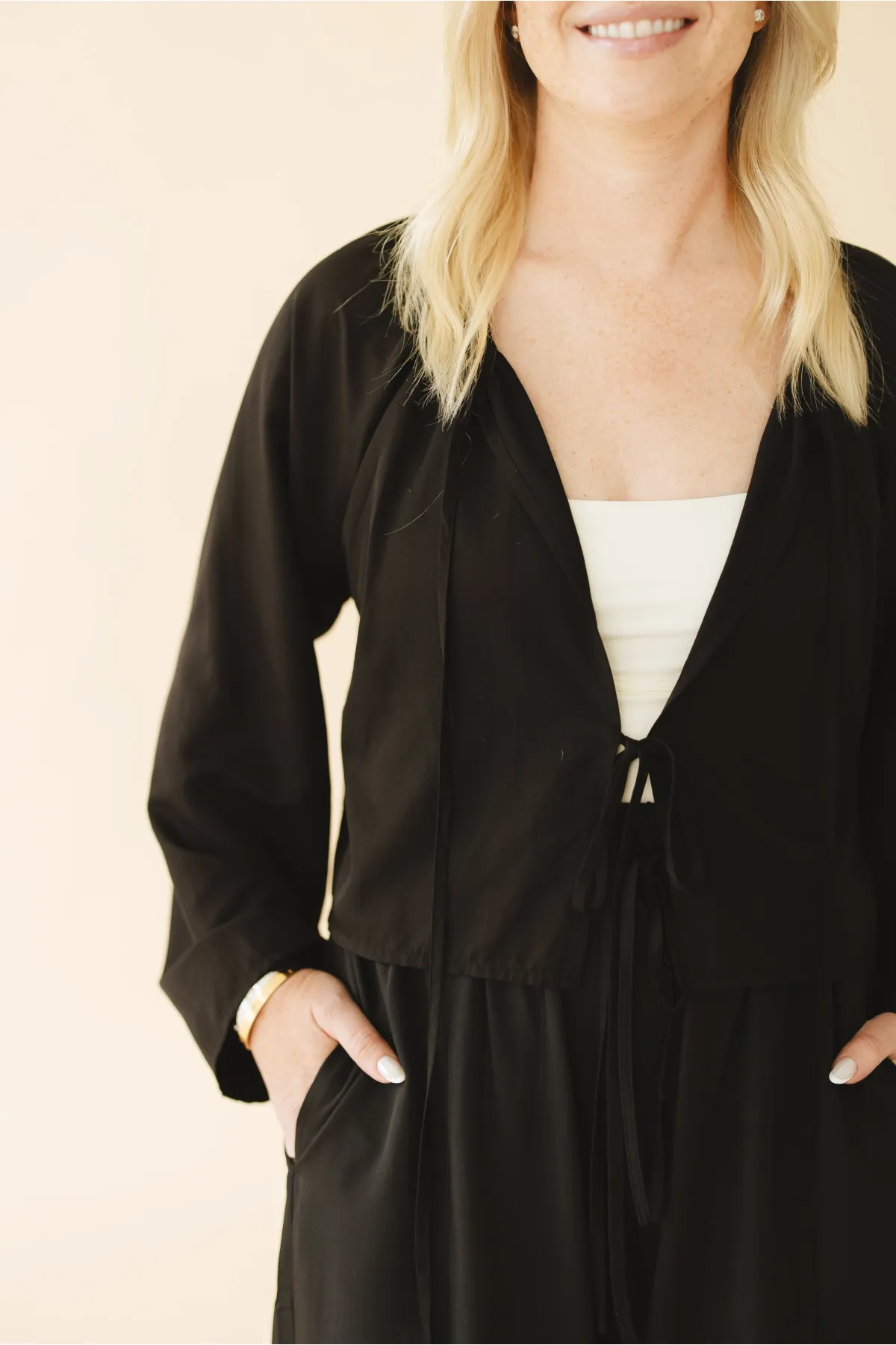 Georgie Front-Tie Top in Black sold by Tied Sunwear product image thumbnail 5