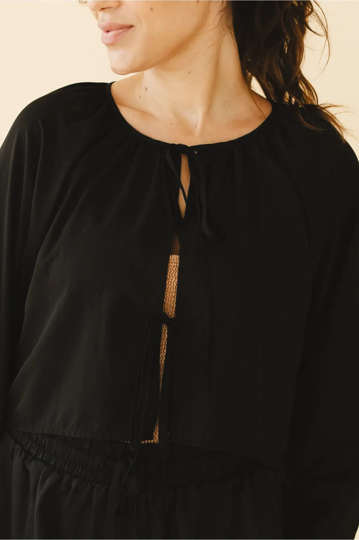 Georgie Front-Tie Top in Black sold by Tied Sunwear product image thumbnail 3