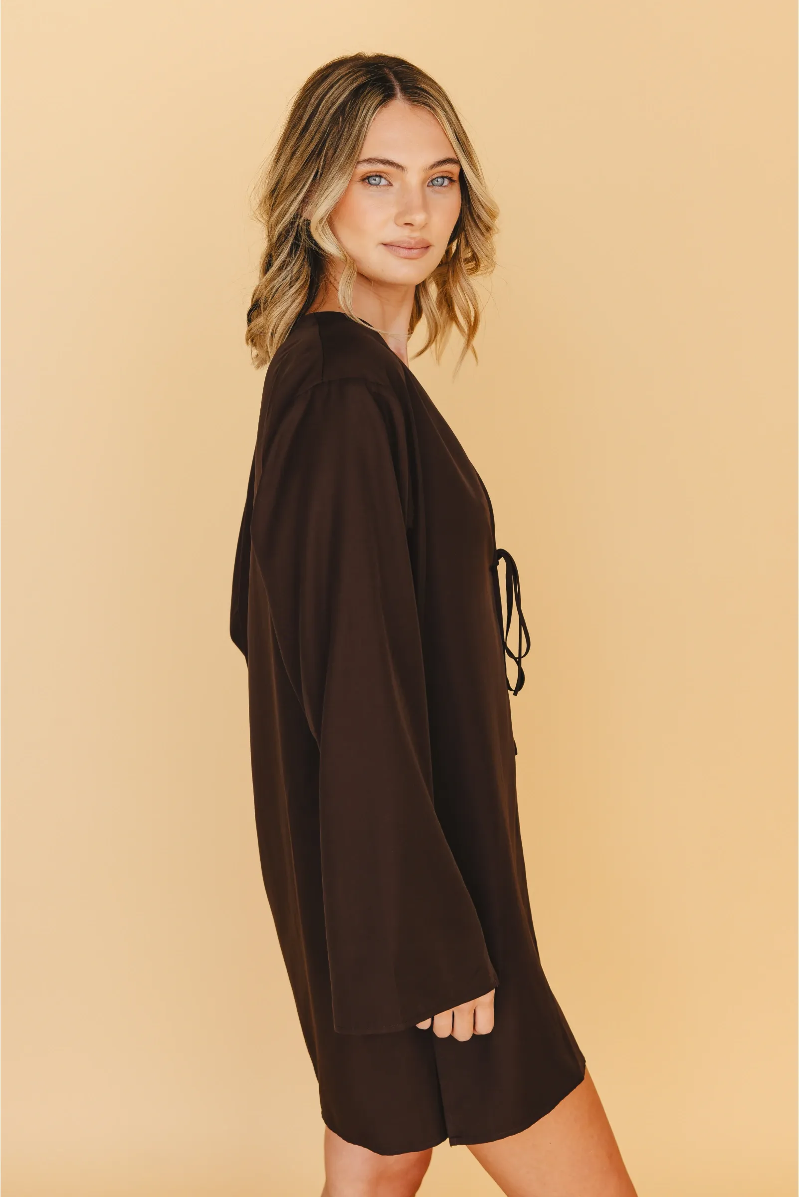 Lettie Front-Tie Top in Brown sold by Tied Sunwear product image thumbnail 4