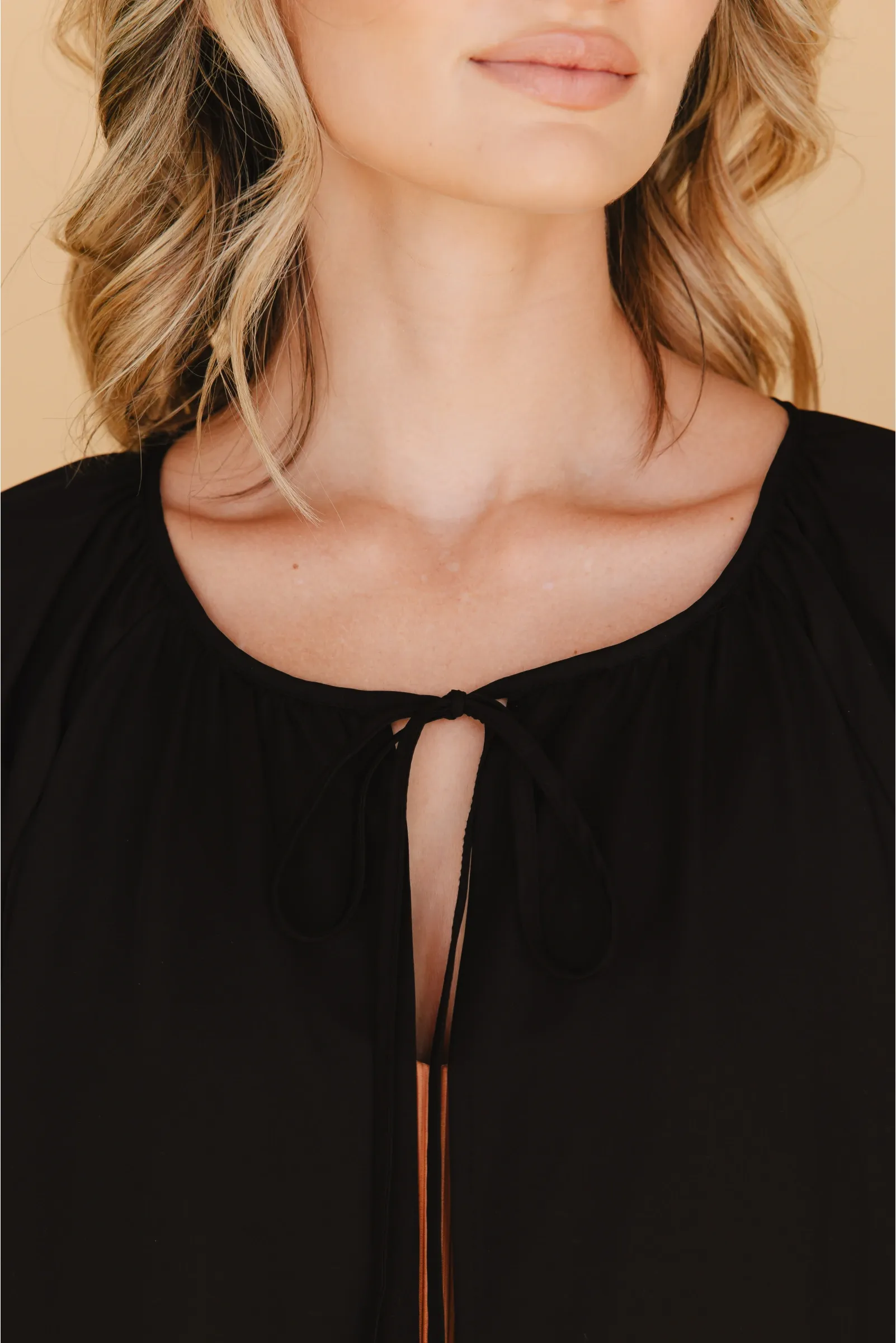 Naomi Front-Tie Dress in Black sold by Tied Sunwear product image thumbnail 4