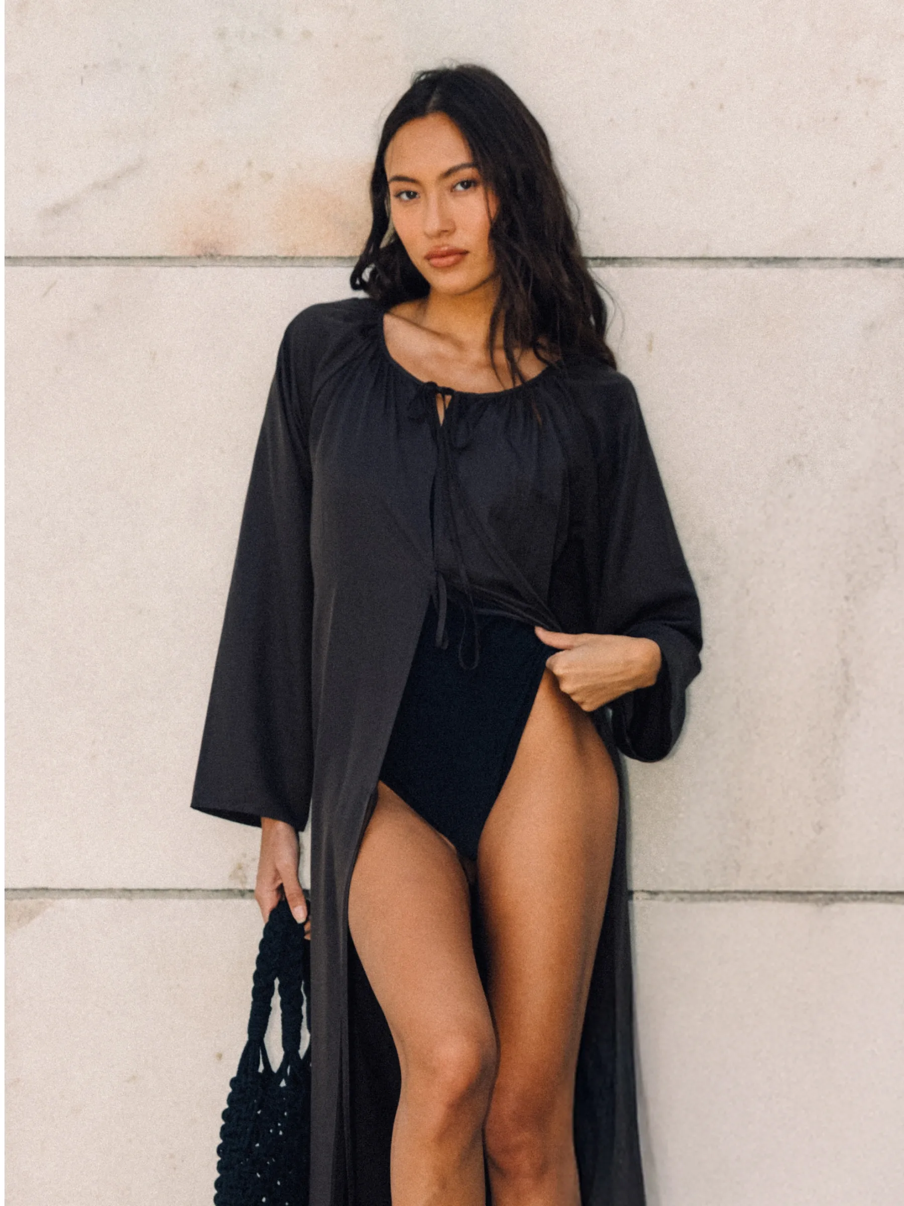 Naomi Front-Tie Dress in Brown sold by Tied Sunwear product image thumbnail 4