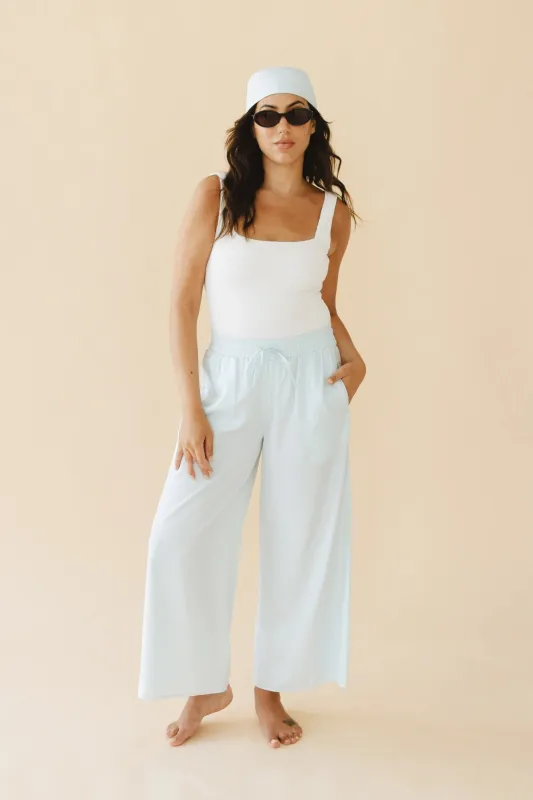 Karie Wide Leg Pants in Blue sold by Tied Sunwear