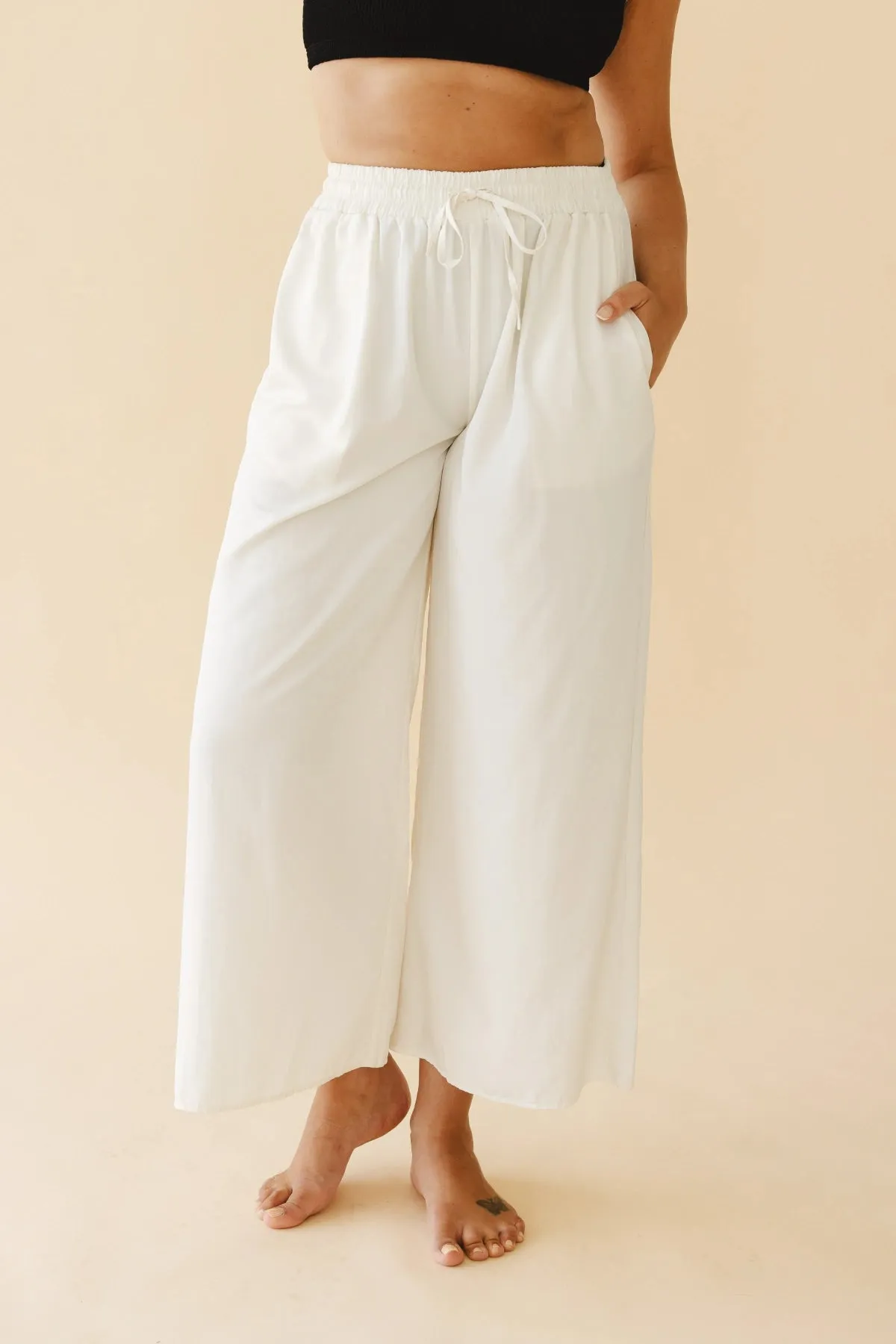 Karie Wide Leg Pants in Cream sold by Tied Sunwear product image thumbnail 3