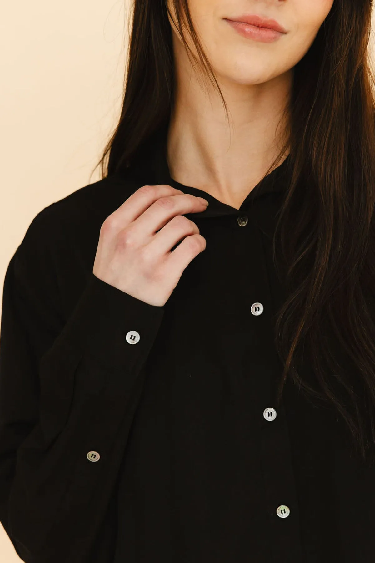 Cindy Button-Down Shirt in Black sold by Tied Sunwear product image thumbnail 4