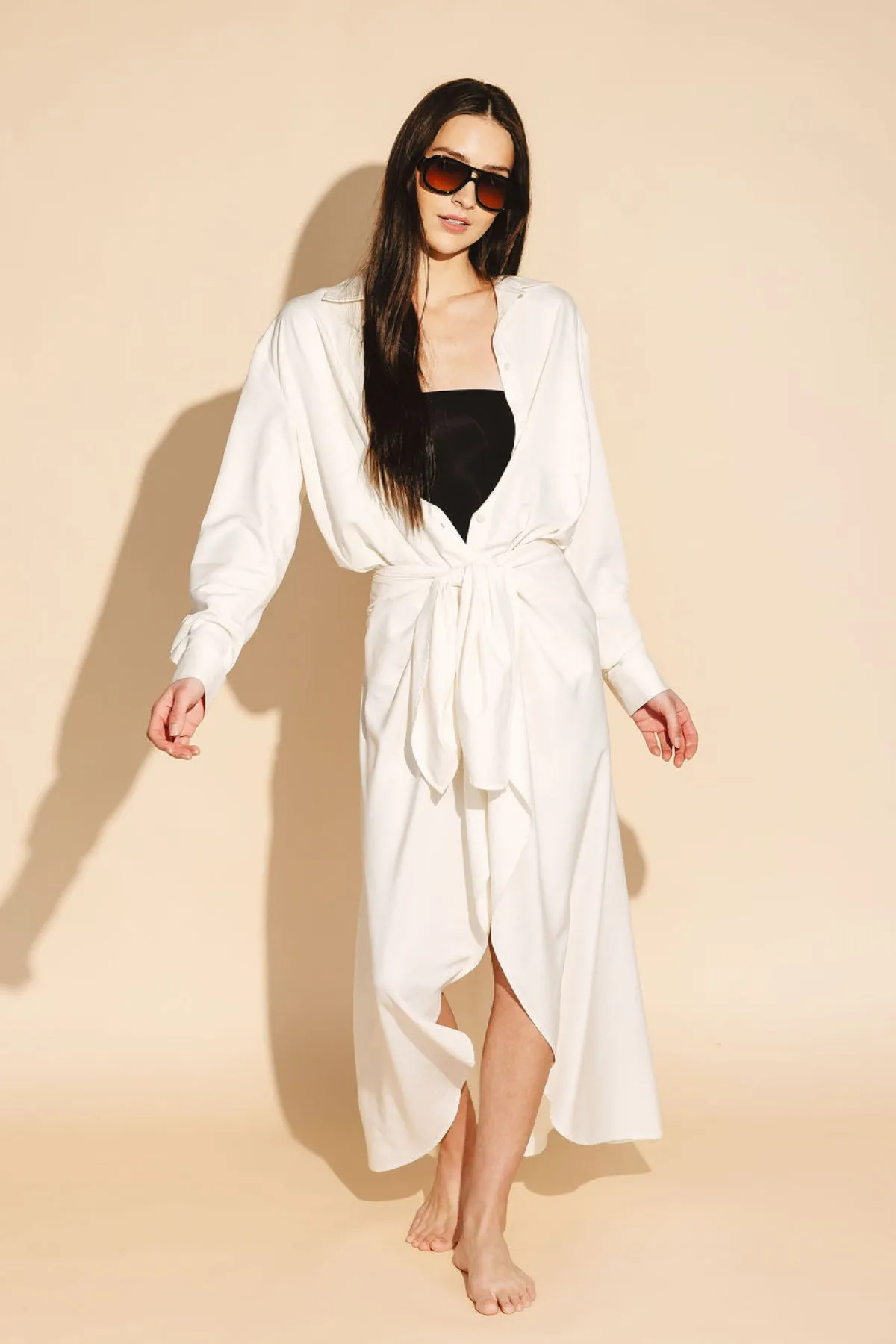 Cindy Button-Down Shirt in Cream sold by Tied Sunwear product image thumbnail 4
