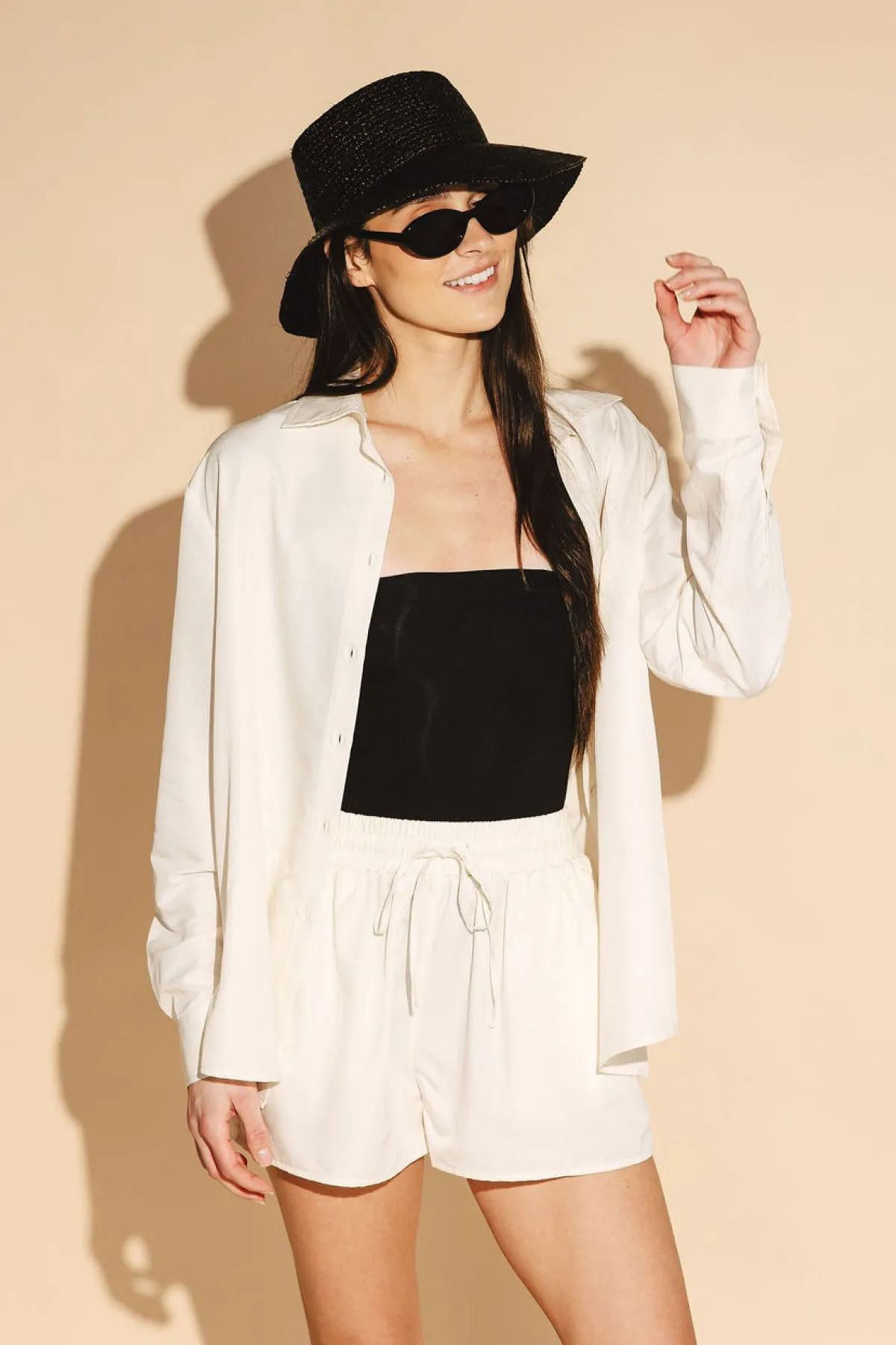 Cindy Button-Down Shirt in Cream sold by Tied Sunwear product image thumbnail 3