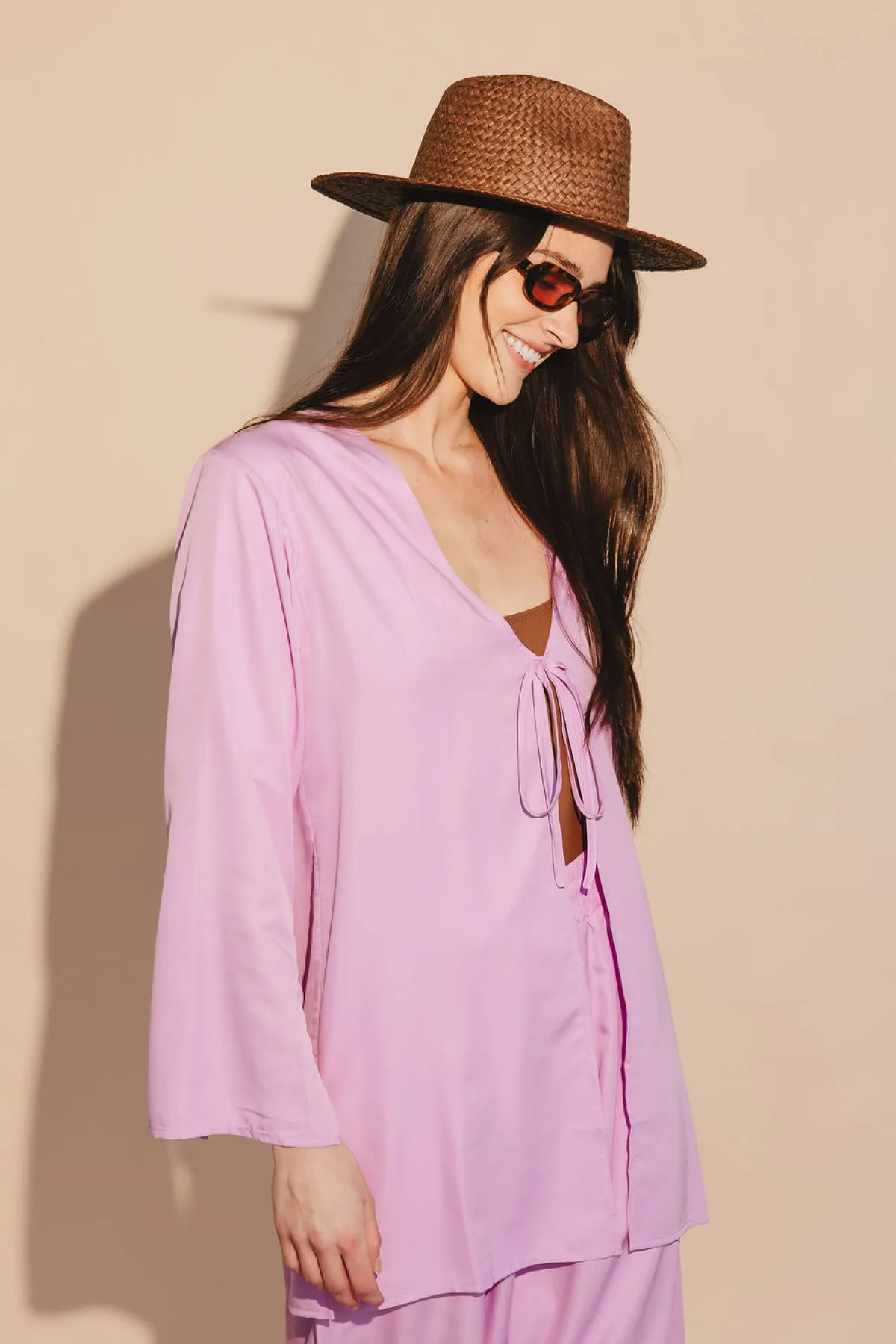 Lettie Front-Tie Top in Orchid sold by Tied Sunwear product image thumbnail 2