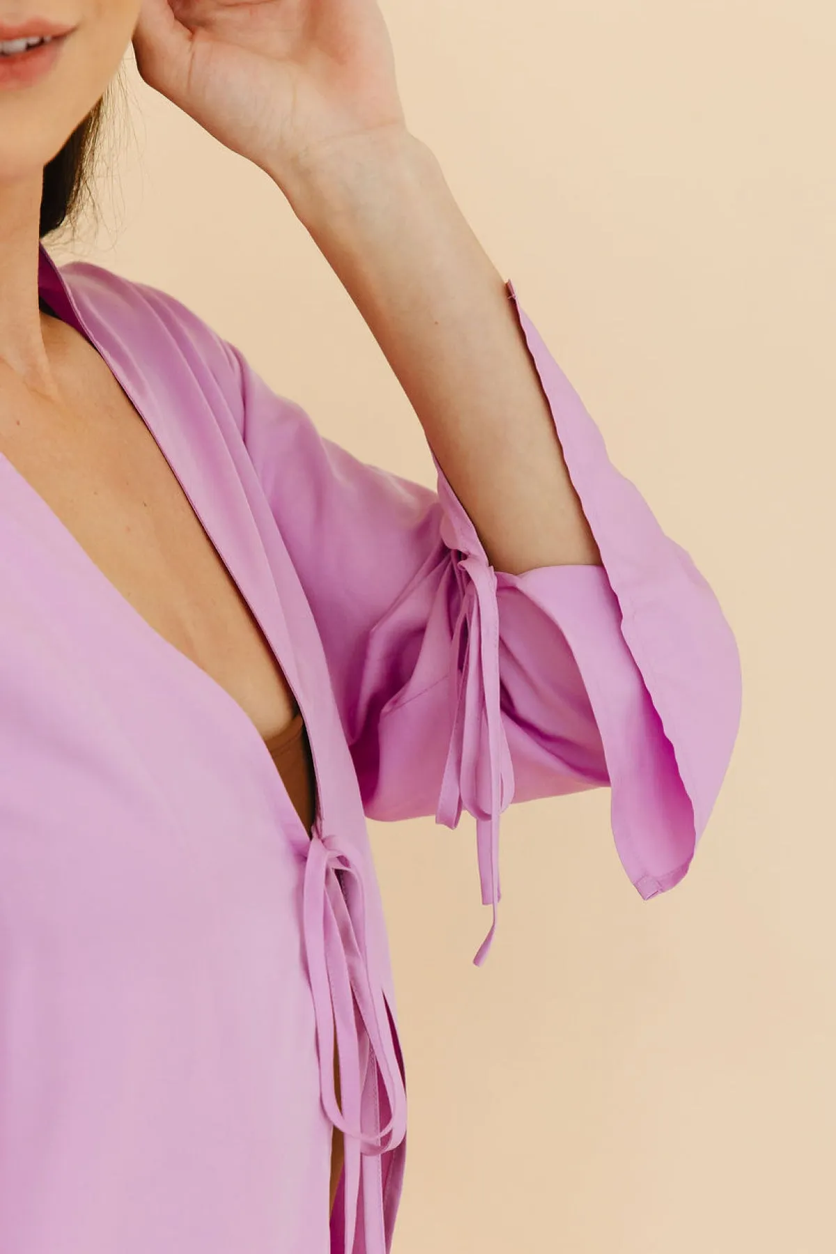 Lettie Front-Tie Top in Orchid sold by Tied Sunwear product image thumbnail 3