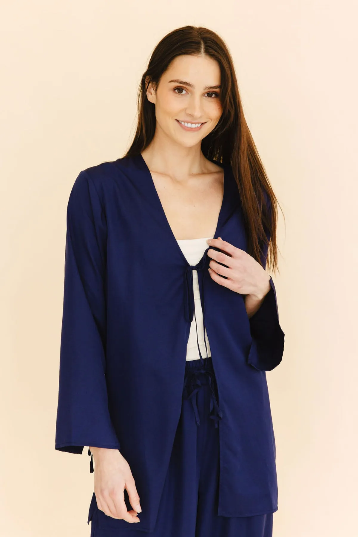 Lettie Front-Tie Top in Navy sold by Tied Sunwear product image thumbnail 5