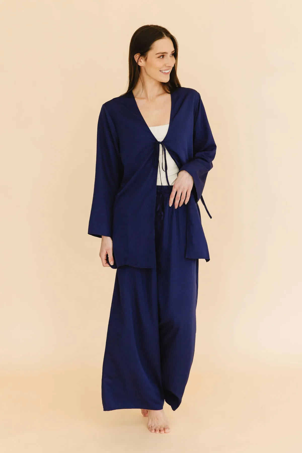 Lettie Front-Tie Top in Navy sold by Tied Sunwear product image thumbnail 2