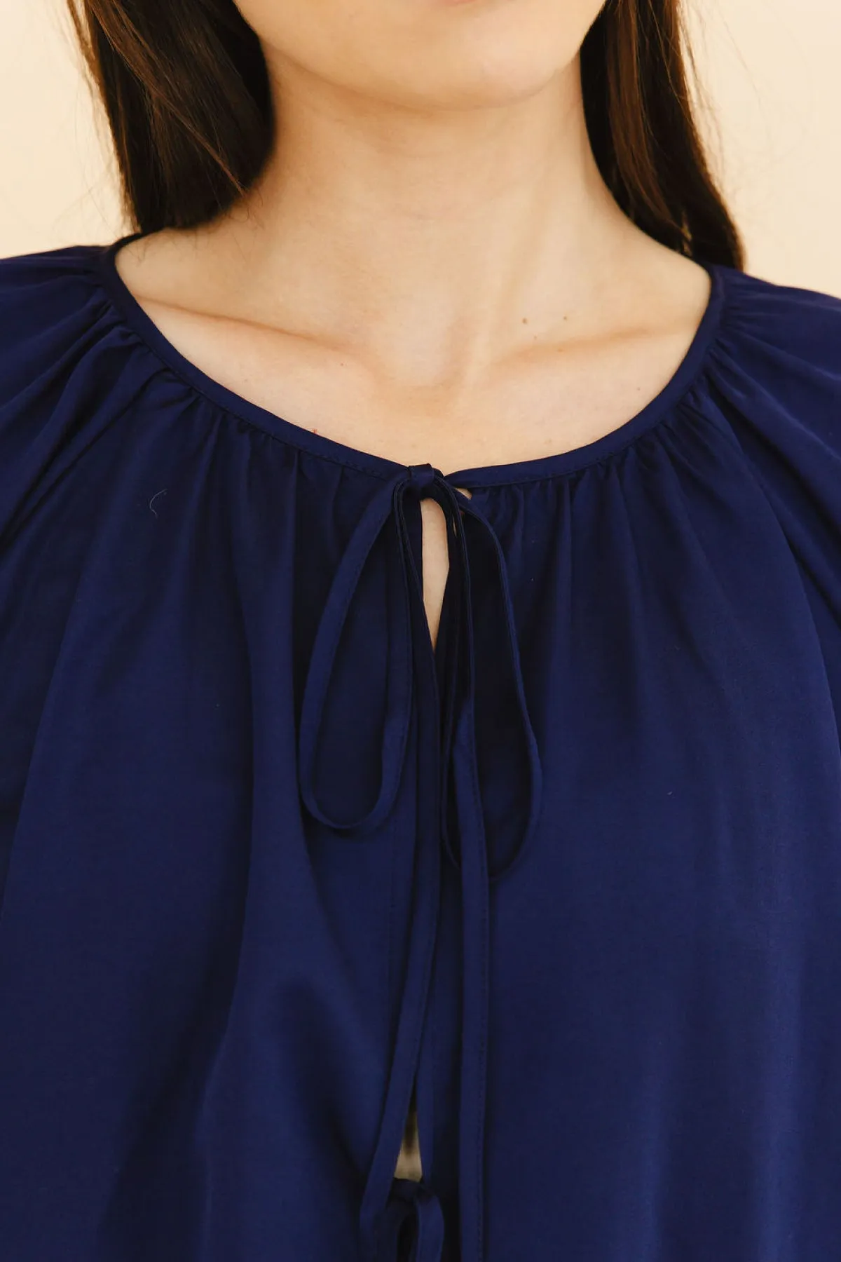 Georgie Front-Tie Top in Navy sold by Tied Sunwear product image thumbnail 4