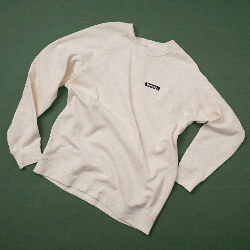 Patch Ecru Sweatshirt made by Worldclass Clothing